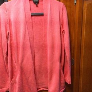 Talbots Medium pale orange cardigan sweater